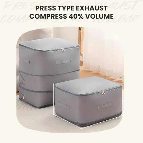 Comforter Storage Bag (Gray-3PCS)