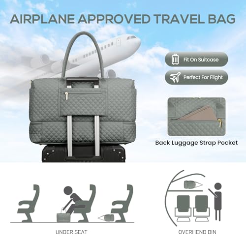 Travel Bag Weekender Bags for Women (61-Dark Green / 40L-Large)