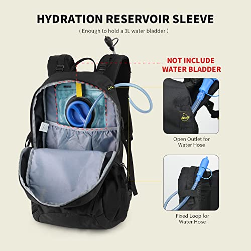 Hiking Backpack for Men Women (Large / Black)