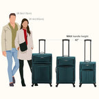 Anzio Softside Expandable Luggage with Spinner Wheels (Teal / 2-Piece Set (22/30))