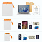5 Pack Clear Waterproof Dry Bag Pouch (Orange)