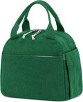 Lunch Bag for Women Men Cute Corduroy Lunch Tote Bags Reusable Insulated Lunch Box Large Capacity Reusable Insulated Cooler for Work Picnic or Travel (Corduroy Green / 10L)