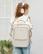 Travel Backpack for Women & Men (Beige / 18 Inch - 4 Pcs)