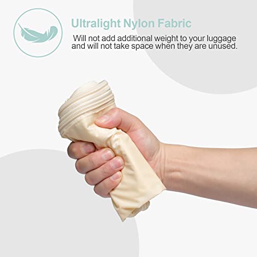 Compression Packing Cubes for Travel (08 Beige / 6-Piece Set)