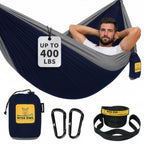 Camping Hammock (Navy & Steel / Single)