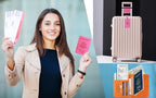 Passport Holder With Luggage Tag (115#Blue)