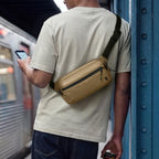 3.5L Sling Bag with RFID Blocking Crossbody Chest Pack for Men Women (Khaki / 3.5L)