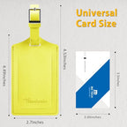 12 Pack Leather Luggage Tags for Suitcases Travel Tag (Light Yellow)