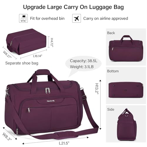 Carry On luggage Bags for Travel (Purple / Ultra Carry-On)