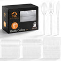 360 Pieces Transparent Plastic Cutlery Set (Transparent)