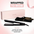 Titanium Flat Iron Hair Straightener Large with Infrared (Black / 1.8 Inch Plate)