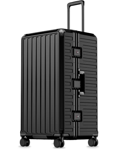 30 Inch Zipperless Large Checked Suitcase (Jet Black / 30 Inch)