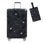 Travelkin Luggage Covers For Suitcase Tsa Approved Suitcase Cover Protector (Air Line Black Set / M)