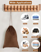 4 Pcs Shoe Bags for Travel (Mocha Mousse / 17.3"x12.6")