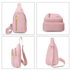 Small Sling Bag For Women Men Casual Crossbody Sling Backpack (Pink)