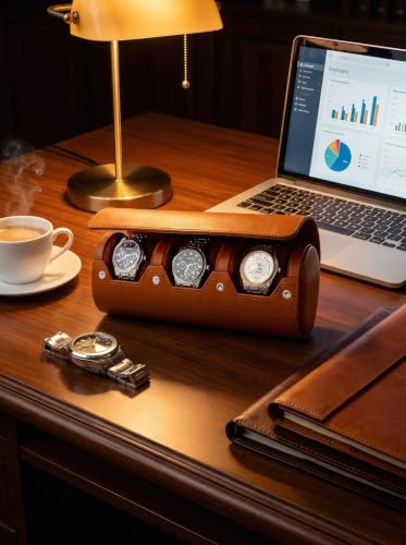 3 Watch Travel Case (Brown / 3 Watch Case)