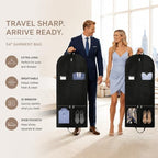 54in Interview Suit Bag and Travel Dress Bag for Formal Wear 2 Pack (54inch garment bag 2 pack)