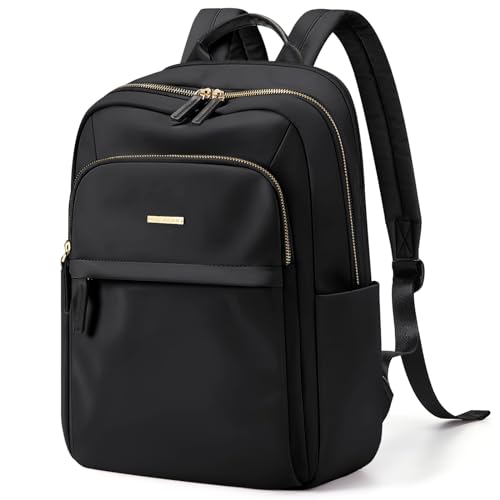 Laptop Backpack for Women Travel Work Commute Casual Daypack Backpack Purse Computer Bags Fit 14 Inch Notebook (Regular-black / 14 Inch)