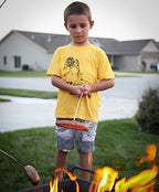 Smores Sticks for Fire Pit (10 Fork Set with Storage Bag)