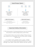 45W 6 Port Universal Travel Plug Adapter Worldwide