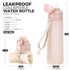 Collapsible Water Bottles with Straw for Travel (Desert Sand)