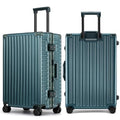 22 Inch Medium Checked Zipperless Luggage Hardshell Suitcases Green (Green / 22 Inch Checked Luggage)