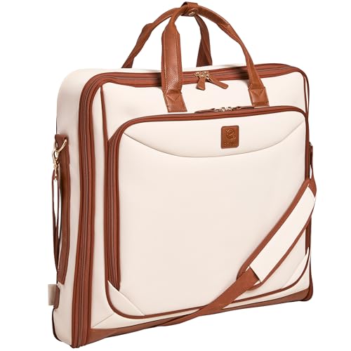 Premium travel garment bag. Carry (Beige)