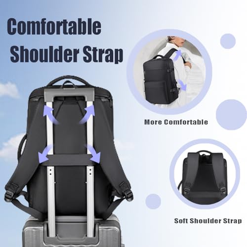 Vacuum sealed travel computer backpack (Jet Black)
