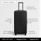 Trunk Checked Luggage (Jet Black)