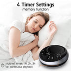 Sound Machine Loud White Noise Machine Nonstop Brown Noise Sleep Machine 30 Soothing Sounds for Baby Kids Adults Pink Noise Sounds Machine 36 (Black)