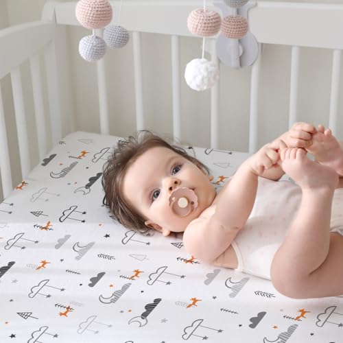 Baby Fitted Crib Sheets (Starsmoon Balloon / 52X28 Inch)