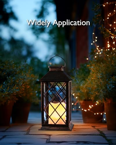 2 Pack 13'' Bronze Solar Lanterns (Copper)