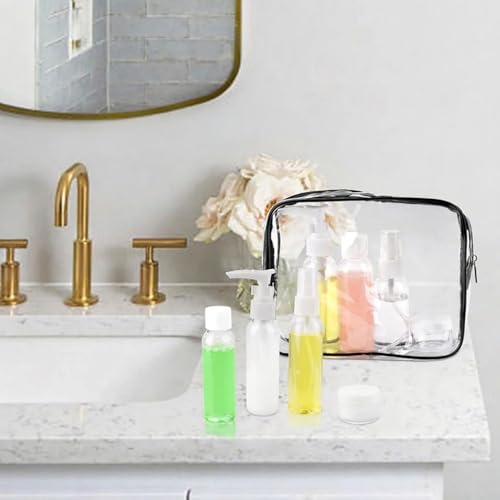 Travel Bottles for Toiletries 15 Pack White TSA Approved Bottles (I-White-15pcs)