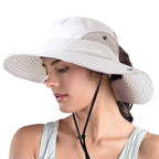 Women's Ponytail Safari Sun Hat (6 3/4-6 7/8 / 1-purebeige)