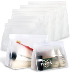 8 Pack Clear Toiletry bags (4 Large 4 Medium)