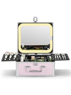 Makeup Box with Detachable Magnetic LED Mirror (Icy Pink / Small)