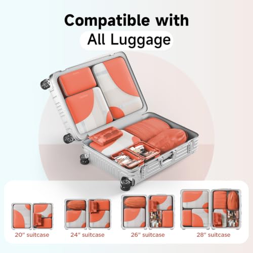 Packing Cubes for Travel (17 Orange)