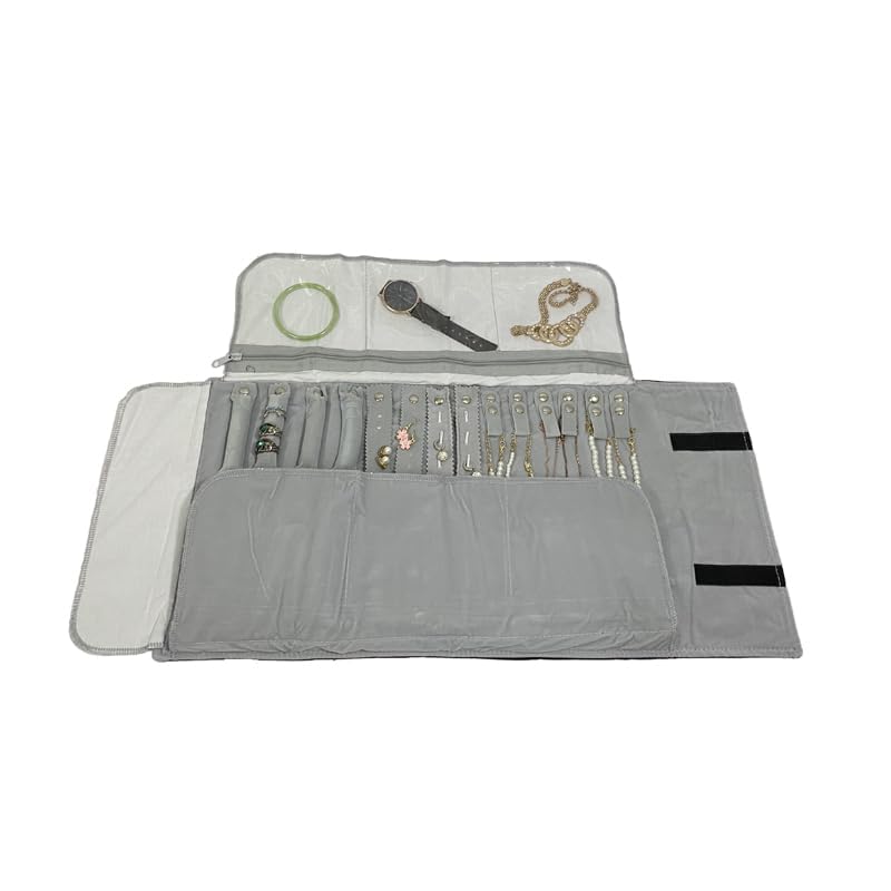 Travel Jewelry Case (Grey and Black)