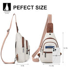 7L Sling Bag for Women Vegan Leather Crossbody Purse Chest Bags Fashionable Trendy Fanny Pack with Travel (7L / 7l-m-beige Brown)