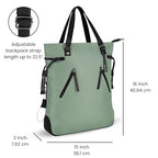 Tempest Anti Theft Convertible Backpack Tote (Aloe Mist - Signature)