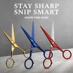 5" Beard & Mustache Scissor with Combs for Men (Golden Brass)