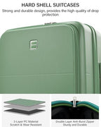 20 Inch Expandable Carry On Luggage 22x14x9 Airline Approved (Forest Green / 20 Inch EXT)
