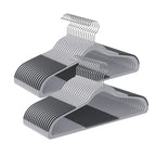 Plastic Clothes Hangers (50 Pack / Light Gray + Dark Gray)