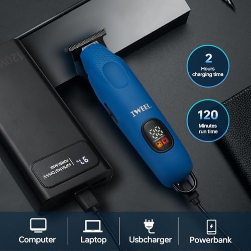 Professional Beard Trimmer for Men (Blue)