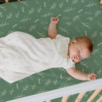 Baby Fitted Crib Sheets (Sika Deer&foliage / 52X28 Inch)