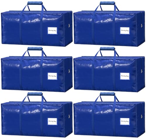 6 Pack Large Moving Bags Heavy Duty