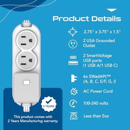 Travel Power Strip W (white gray)
