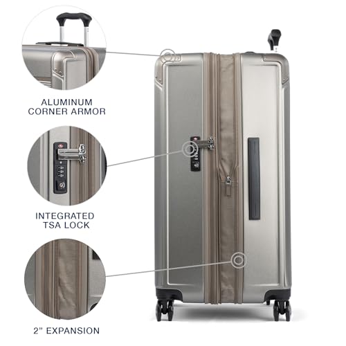 Platinum Elite Hardside Checked Luggage (Checked- Large 28-Inch / Metallic Sand)