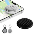 Tracker Tag 2 Pack [Apple MFi Certified] Bluetooth Trackers Works with Apple Find My (Black & White - 2 Pack)