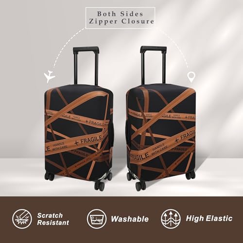 Luggage Cover Fits 31 (XL / Gold Fragile)